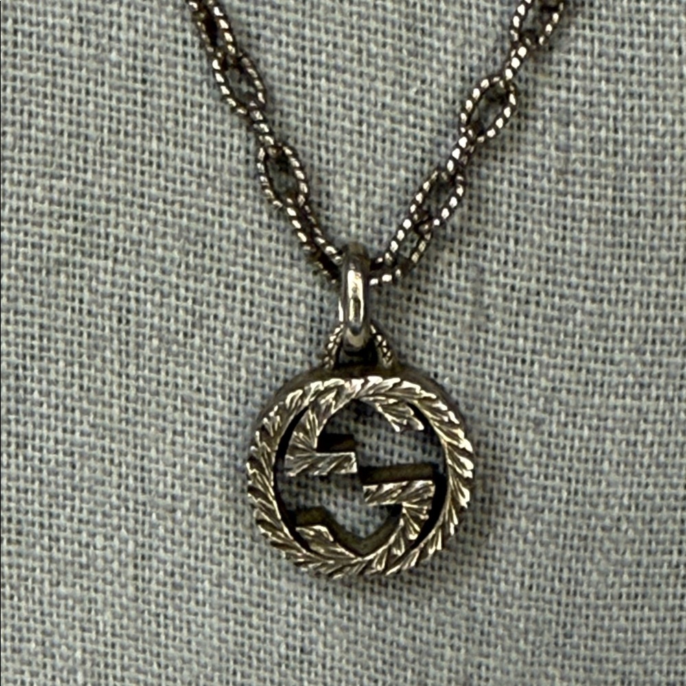 Gucci Sterling Silver Interlocking G Necklace – 17" - Picture 4 of 6